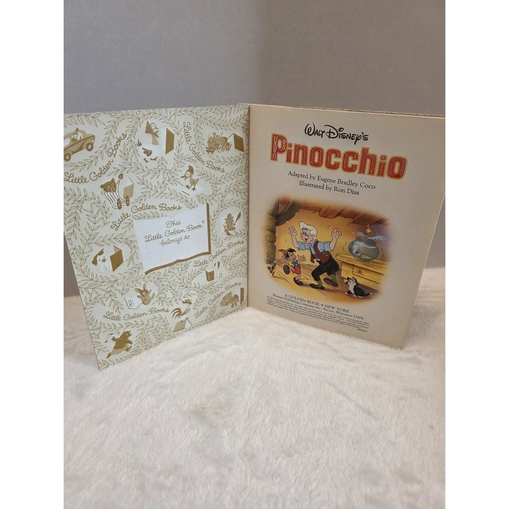 VNTG Little Golden Book 3 Disney, 3 Little Pigs, Alice In Wonderland, Pinocchio - Picture 16 of 16